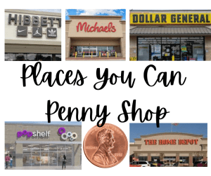 Places you can penny shop