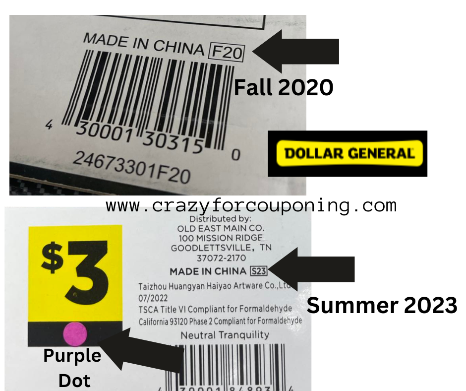 What do the Dollar General Tags mean
