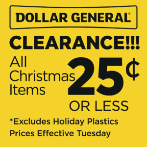 Dollar General 2026 $0.25 Sale