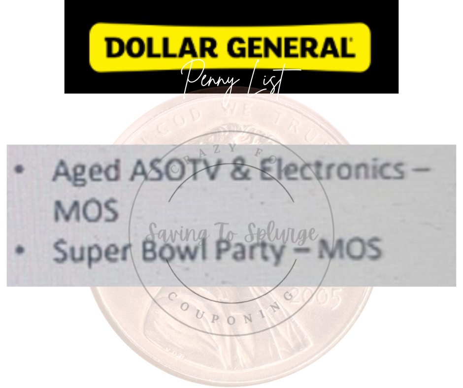 Dollar General Penny List Tuesday, March 04, 2025 (03/04/2025)