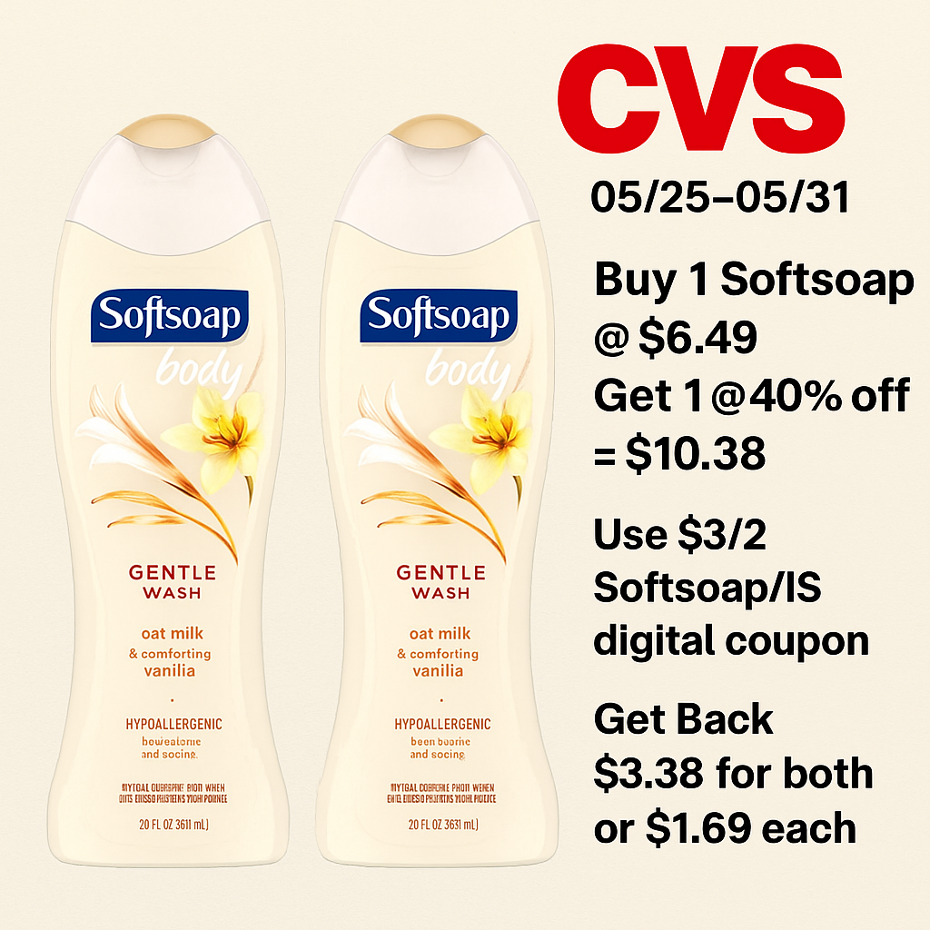 CVS SOFTSOAP BODYWASH DEALS