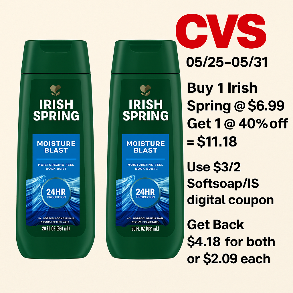 CVS Irish Spring Body Wash Deal