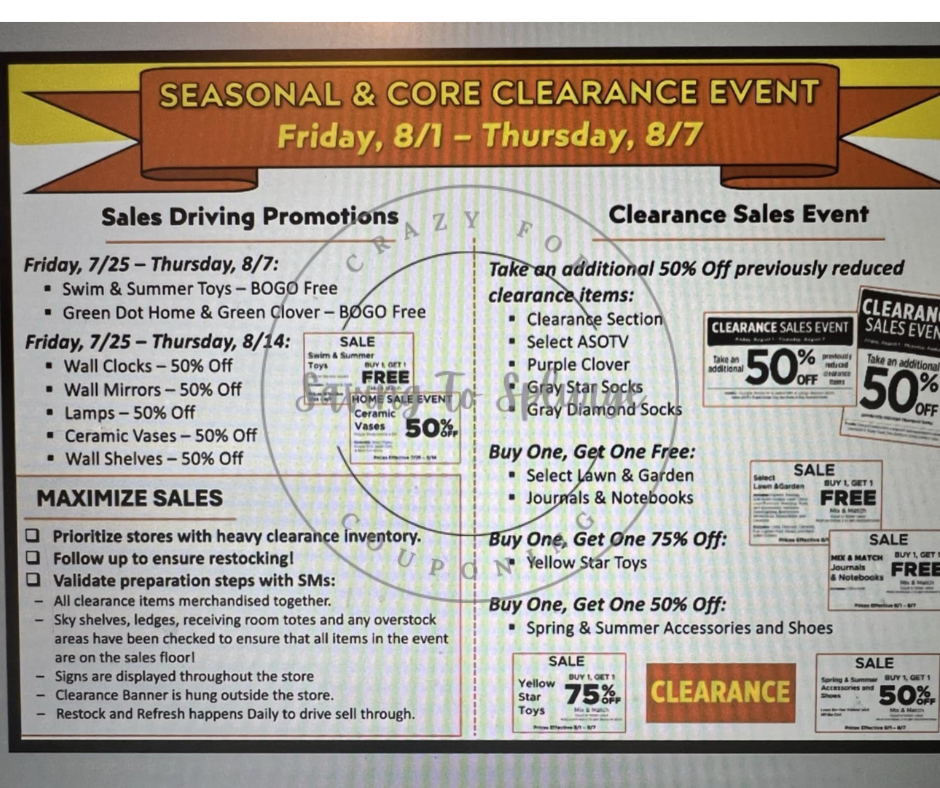 Dollar General Clearance Updates 