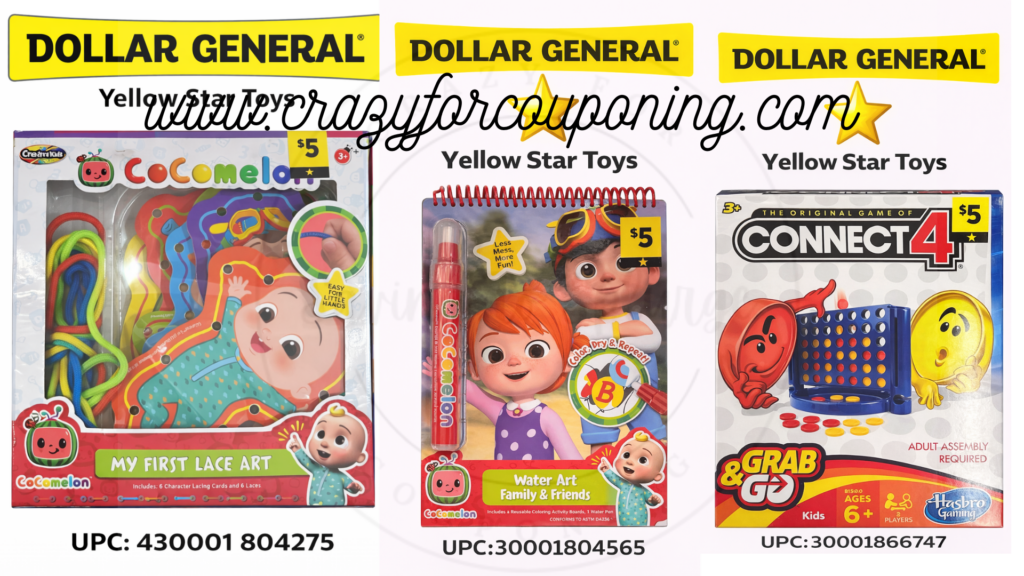 Dollar General Yellow Star Toys 