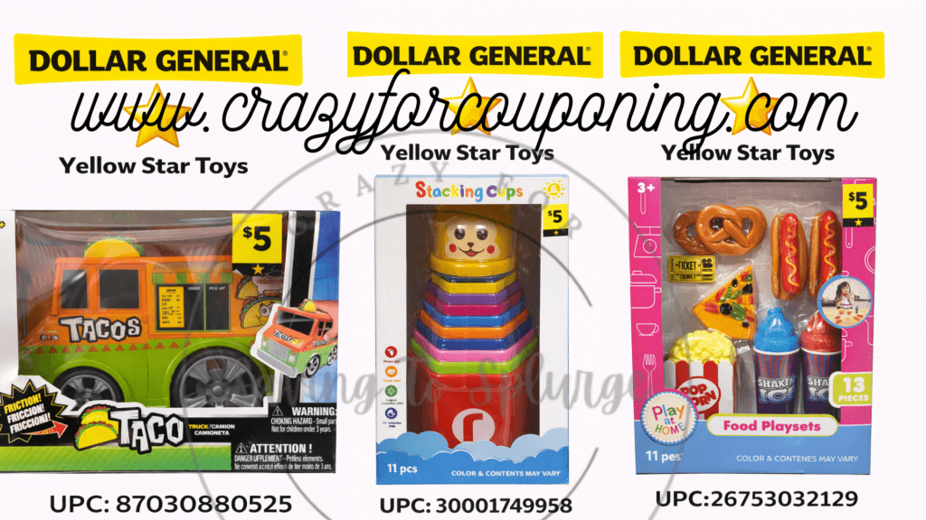Dollar General Yellow Star Toys 