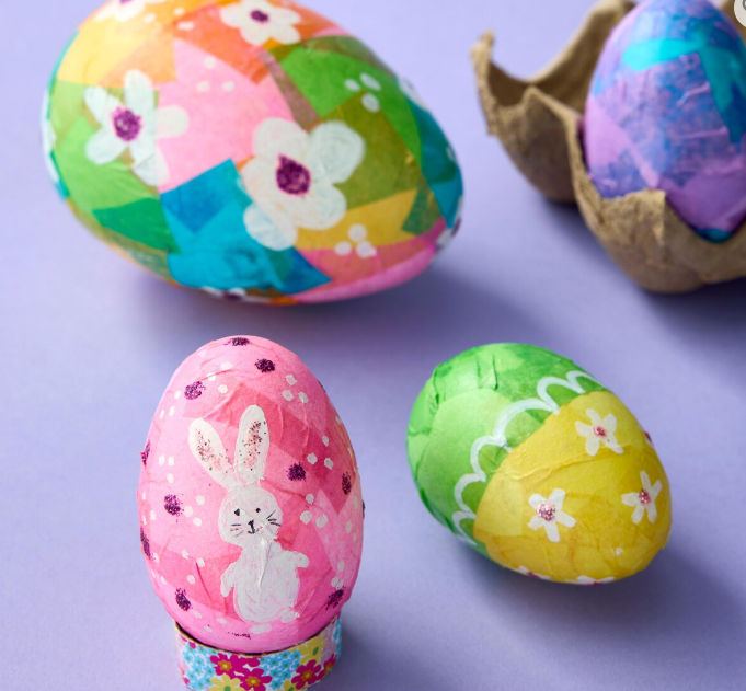 Michaels Kids Club: Kids Tissue Painted Eggs