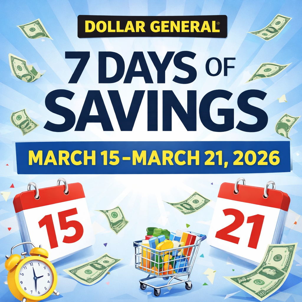Dollar General 7 Days Of Savings March 15-March 21