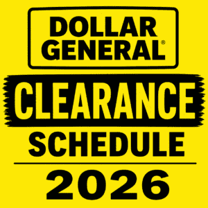 Dollar General Clearance Event Schedule 2026