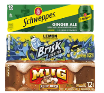 Mug Brisk Crush and Schweppes 12 Packs