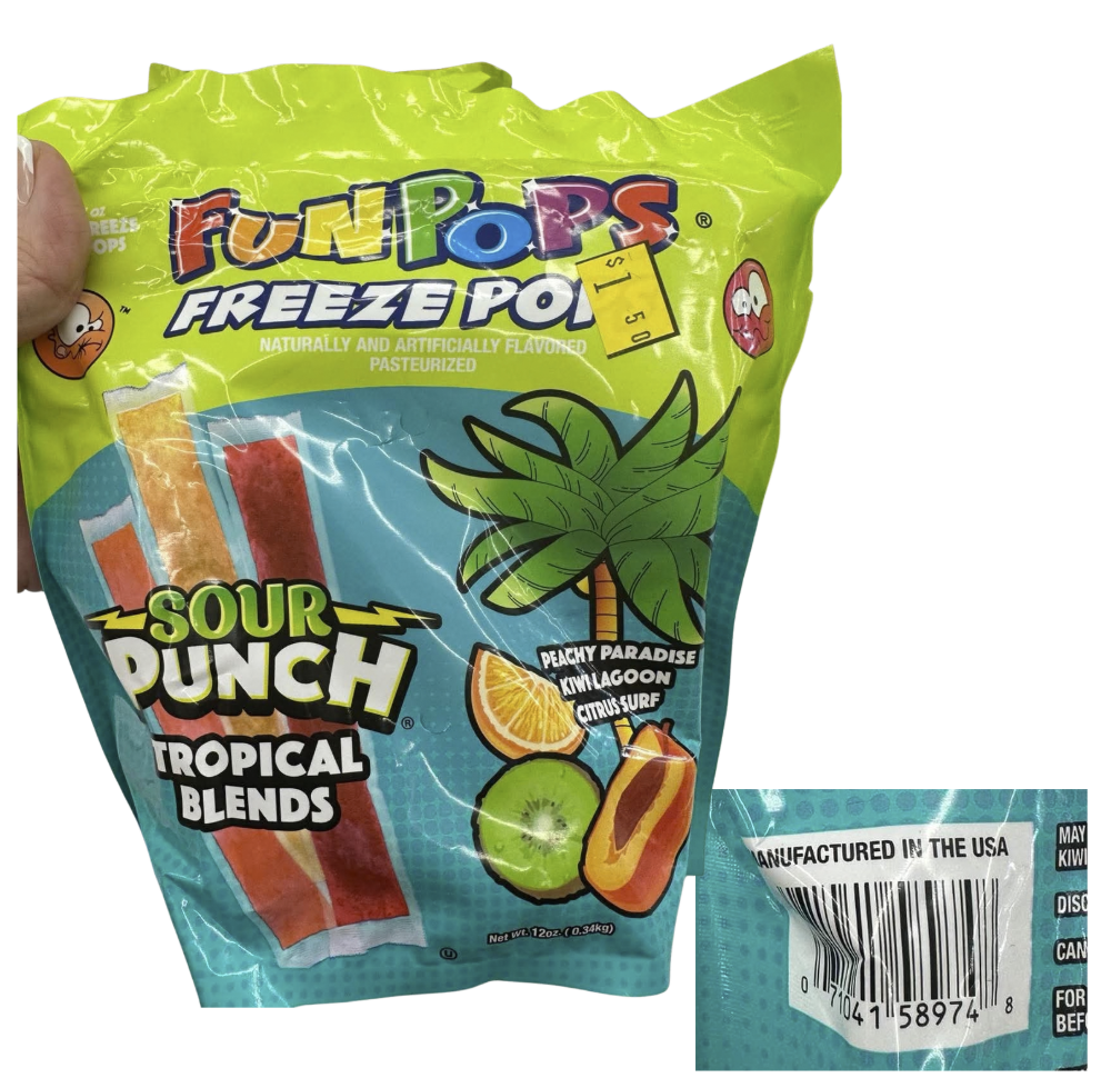 Fun Pops Sour Punch Tropical Blends